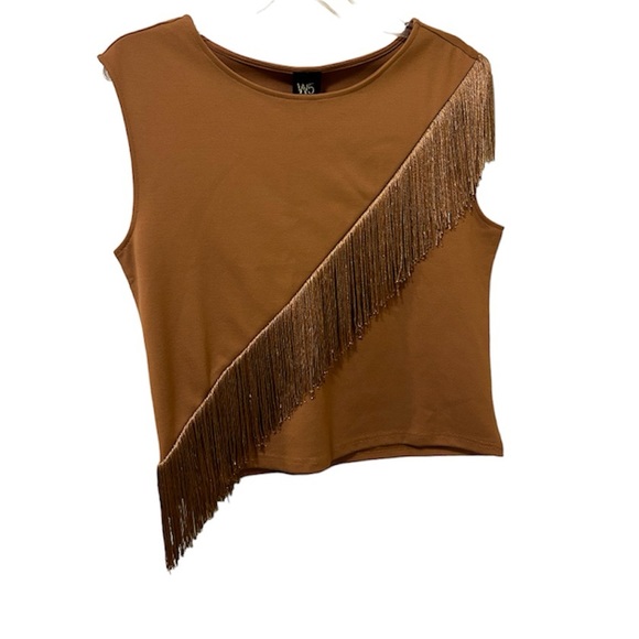 W5 Tops - 🐆3/$15 NWT W5 Concepts fringe tank top